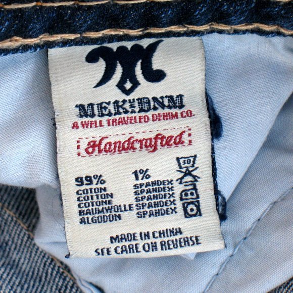 MEK DNM For Buckle Las Tunas Boot Cut Flaps Sz 28 - Picture 9 of 10